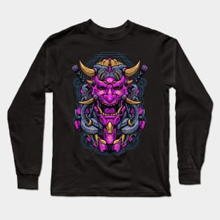 oni mecha samurai Long Sleeve T-Shirt